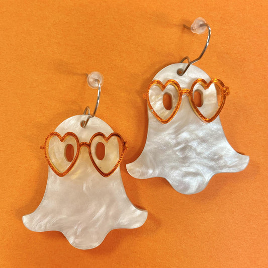 Glasses Ghost Acrylic Earrings - Doohickies