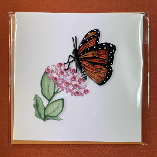 Monarch Butterfly Quilling Card - 5x5