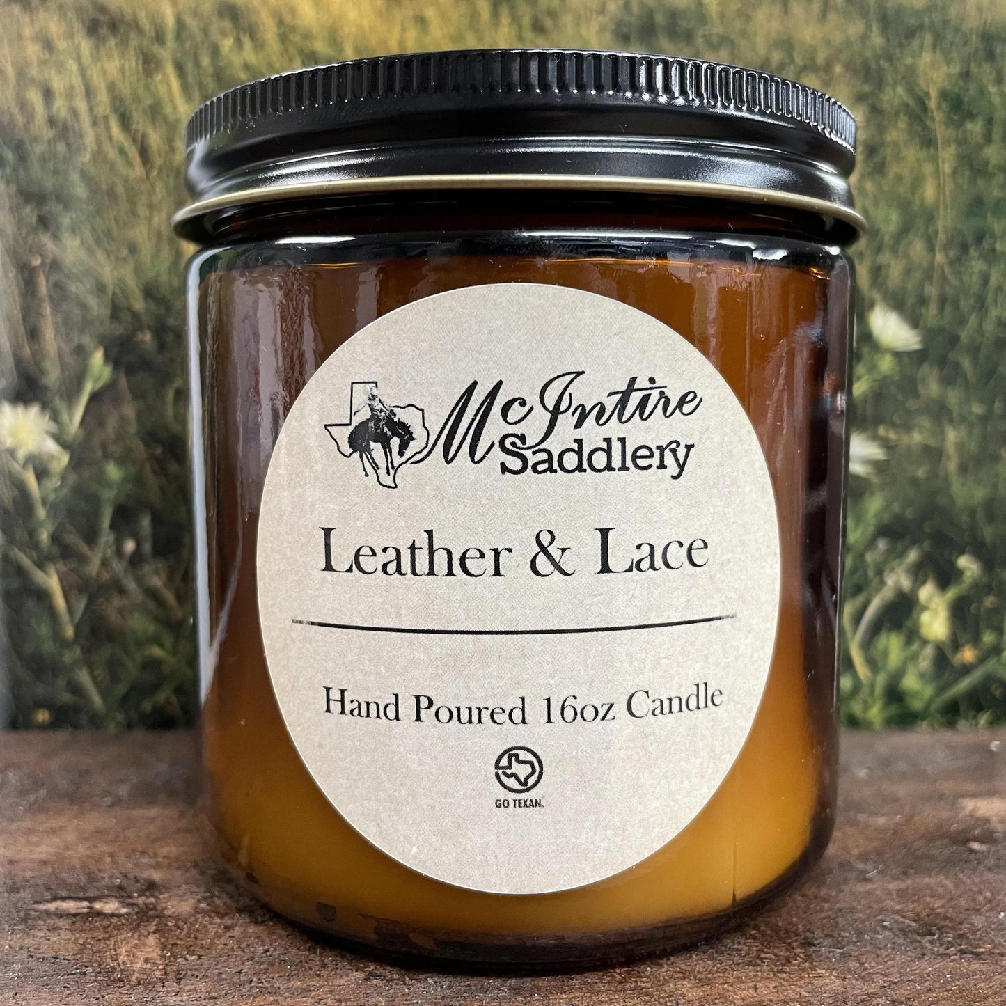 Leather & Lace Candle - 16oz - McIntire Saddlery