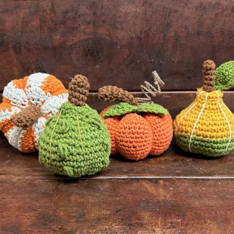 Mini Crochet Pumpkin- Mud Pie