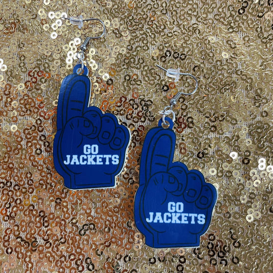 "Go Jackets" Spirit Earrings- BMR