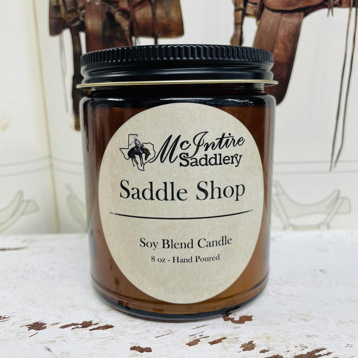 "Saddle Shop" Candle -McIntire