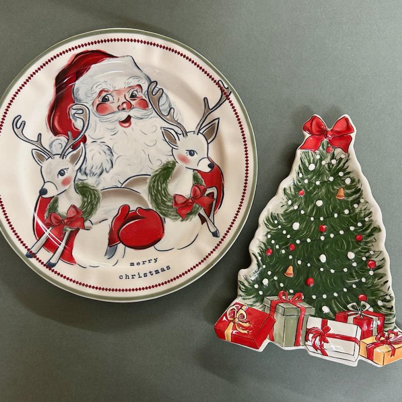 Vintage Christmas Platter Set- Christmas Mud Pie