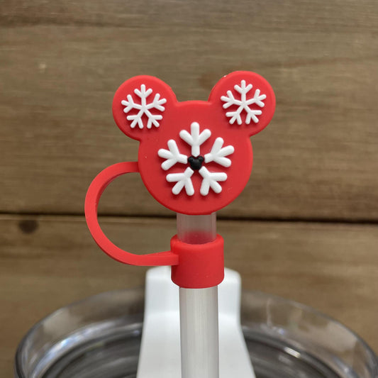 Straw Topper - Snowflake Ears