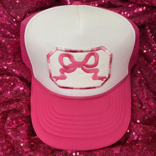 Pink Bow Trucker- Lucky Girl