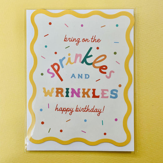 Wavy Die Cut Sprinkles and Wrinkles Card