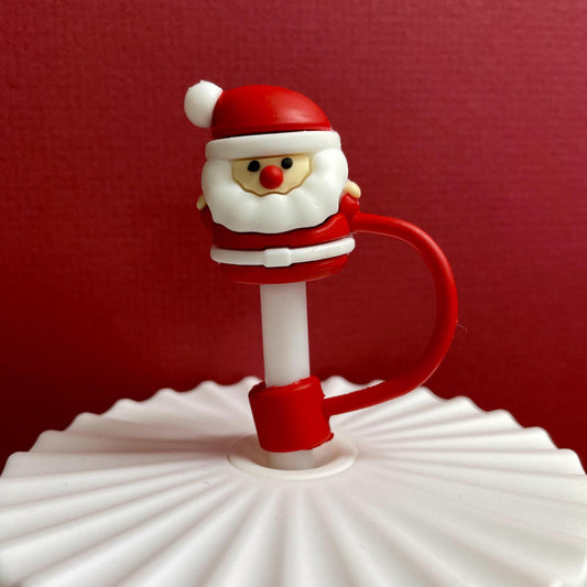 Christmas Straw Topper - Santa