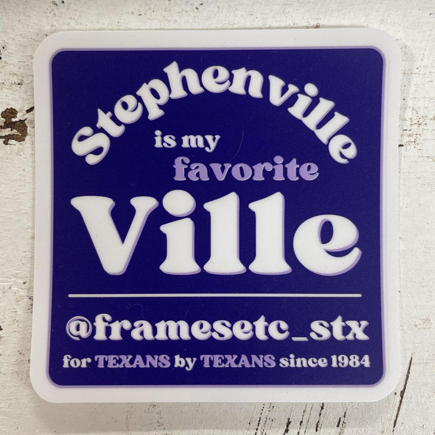 Purple “My Fav Ville” Sticker