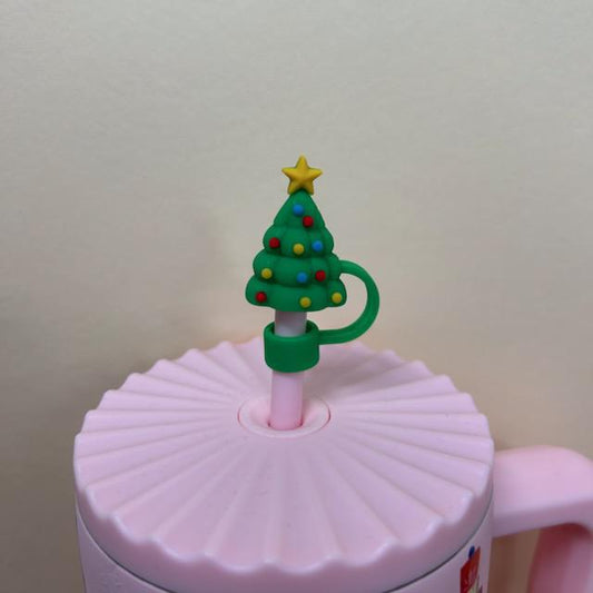 Christmas Straw Topper - Tree