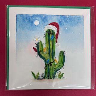 Christmas Cactus- Quilling Card