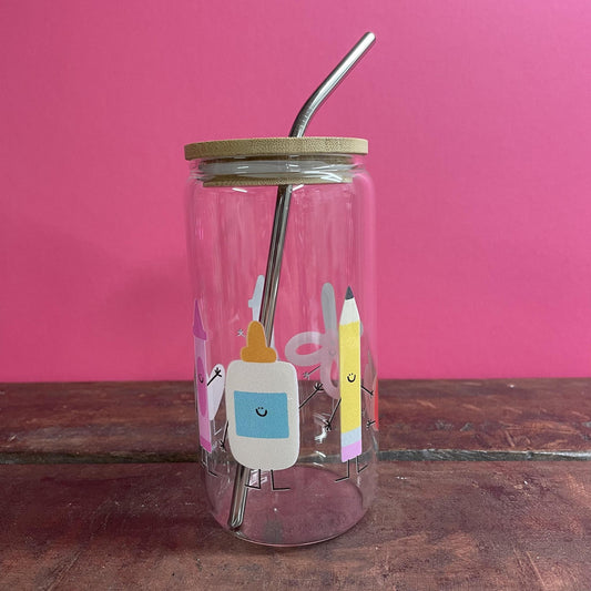 School Supplies Glass Tumbler