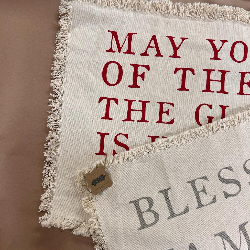 Reverse Blessing Table Runner- Mud Pie