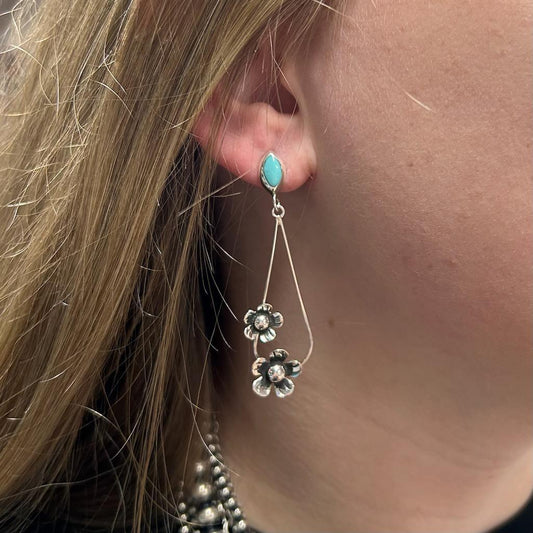 Teardrop Flower Earring- Boho Sol