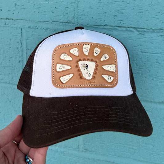 Brown & White Patch Hat- McIntire Saddlery