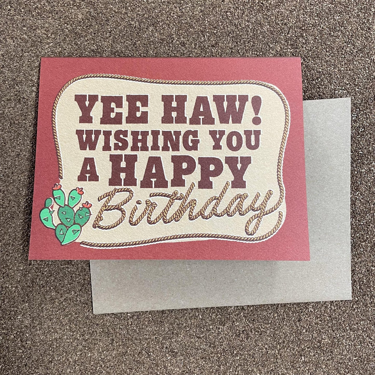 Happy Birthday Yeehaw Card - Bryan Spear Studio