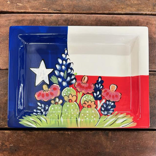 Texas Flag Wildflower Tray- Glory Haus