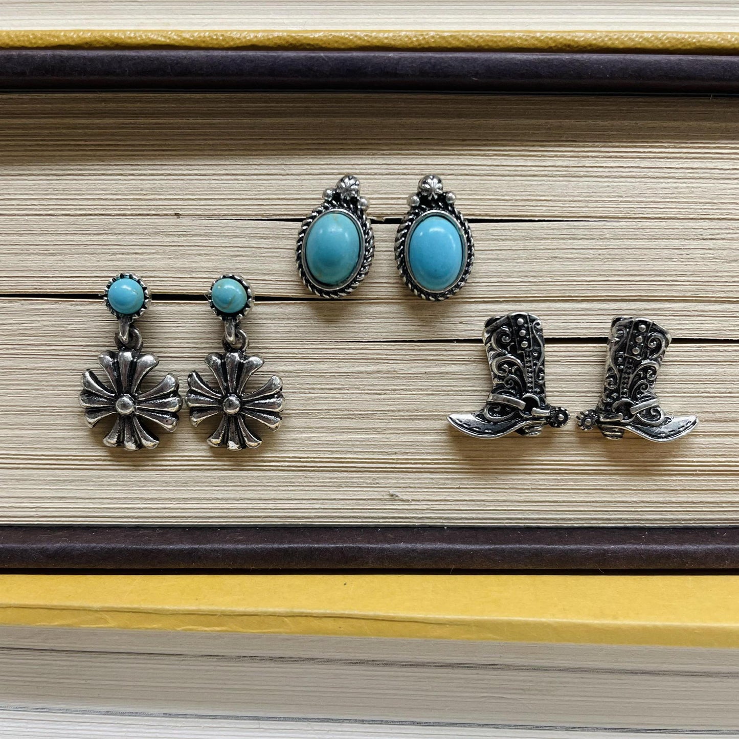 Boot Stud Earring Set