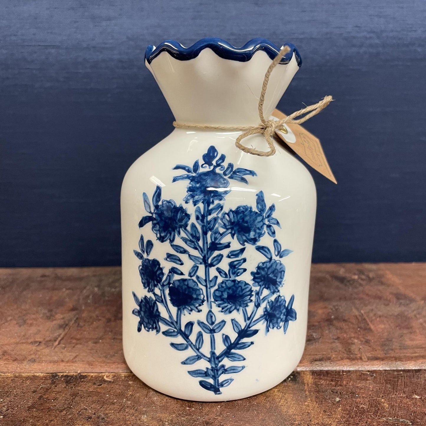 Blue Printed Bud Vases - Mud Pie