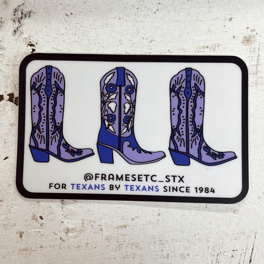 Purple Boots Sticker