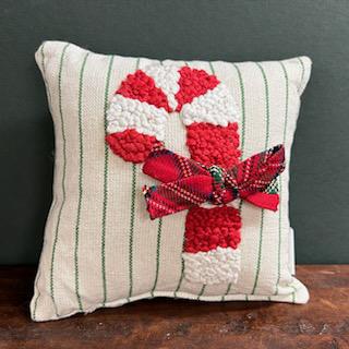 Candy Cane Mini Pillow- Christmas Mud Pie