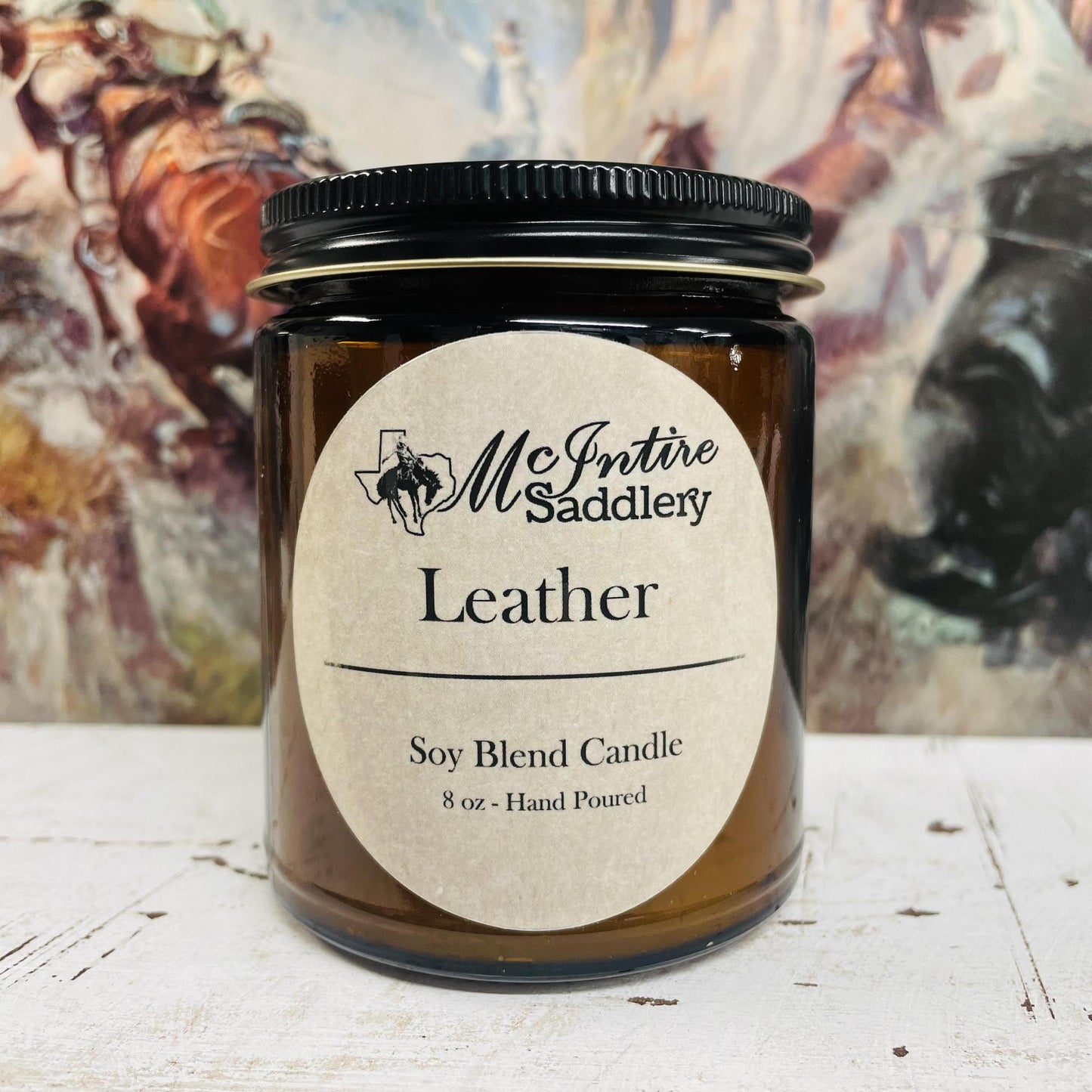 "Leather" Candle - McIntire Saddlery