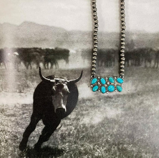 Cluster Bar Necklace - Boho Ranch