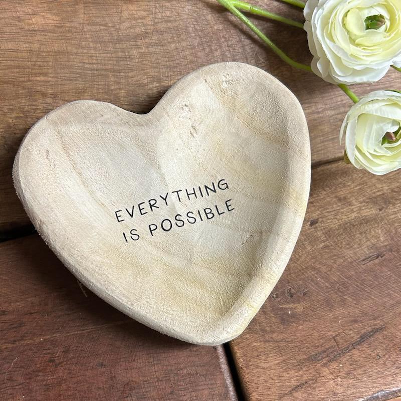 Everything is Possible Heart Trinket Tray- Mud Pie