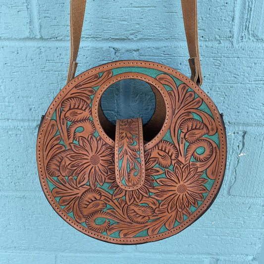 Circular Floral Pattern Purse- American Darling