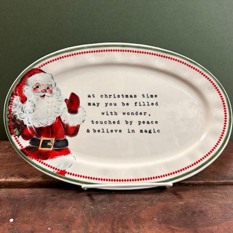 Christmas Time Sentiment Plate- Christmas Mud Pie