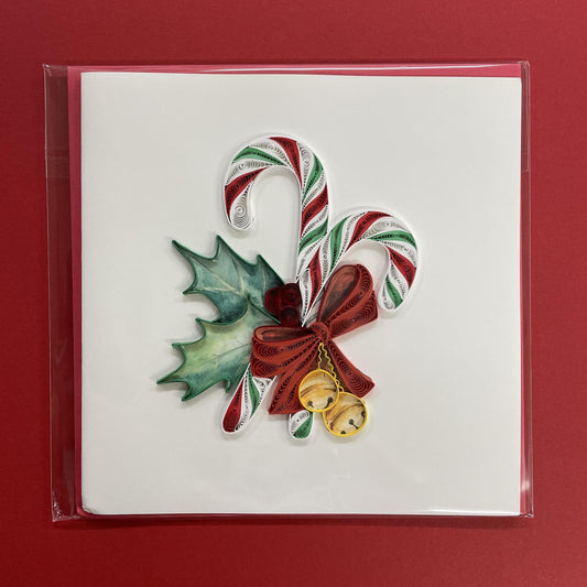 Candy Canes Quilling Card - 5x5