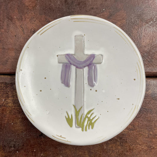 White Cross Boxed Trinket Dish - Mud Pie