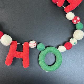 Ho Ho Ho Felt Garland- Mud Pie