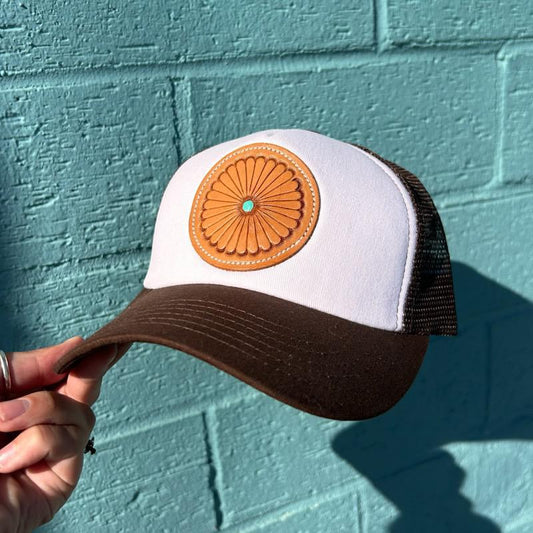 Round Patch Brown Hat- McIntire Saddlery