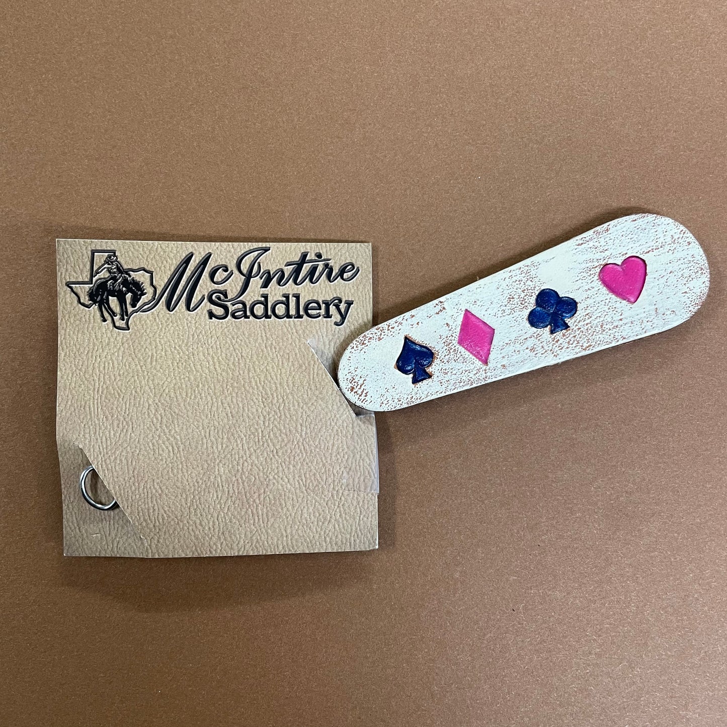 Pink & Navy Card Suite Hat Pick- McIntire Saddlery