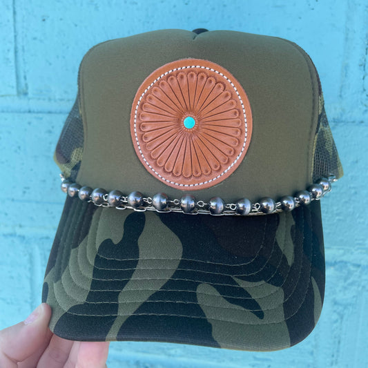 Western Navajo Style Pearl Trucker Hat Chain - Boho Ranch Shop