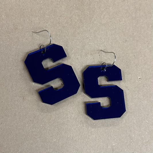 Mirror S Navy Earring- Doohickies