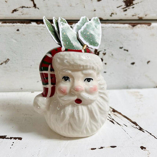 Vintage Santa Toothpick Holder- Christmas Mud Pie