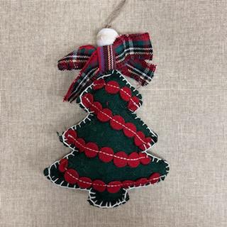 Tree Felt Ornament- Christmas Mud Pie