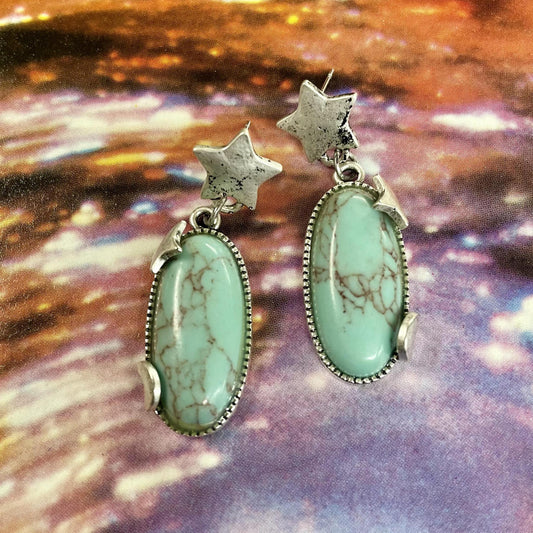 Western Moon and Star Earrings