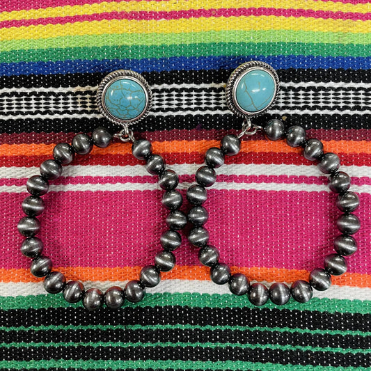 Hoop Stone Earring - Boho Ranch