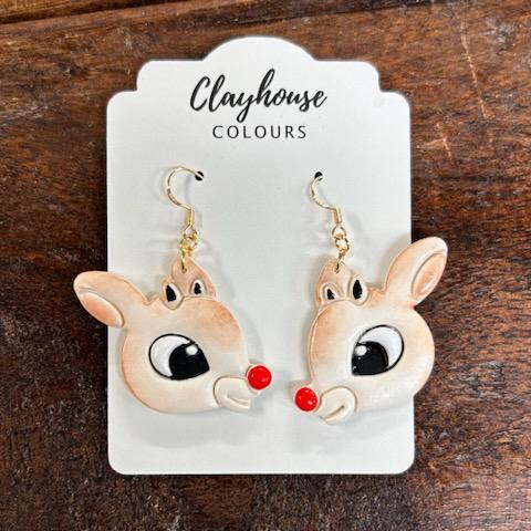 Rudolph Earrings- Clayhouse Colours