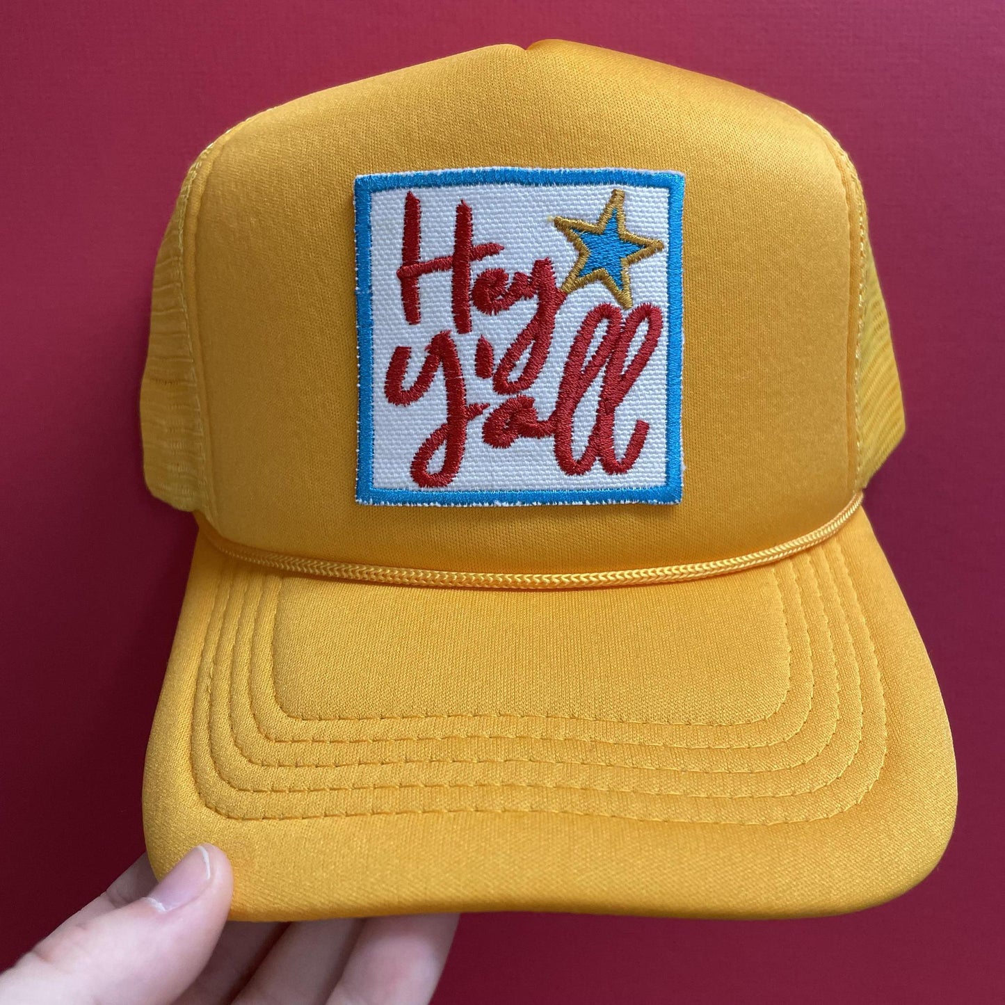 Hey Y'all Yellow Trucker - Lucky Girl