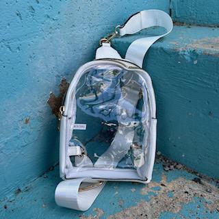 White Ellen Clear Sling Bag- Jen & Co.