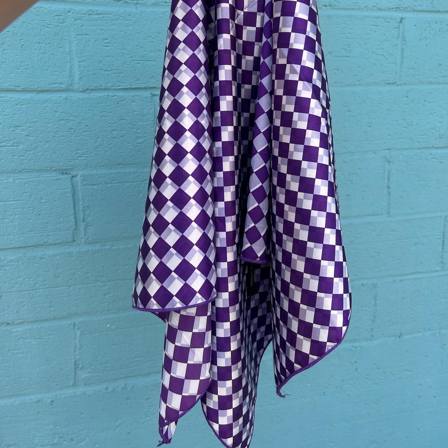 Purple Checkered Wild Rag