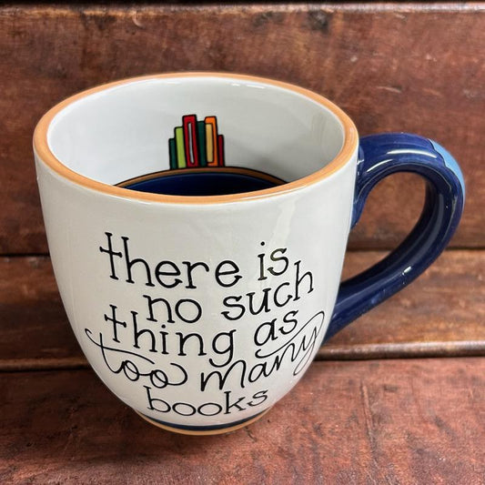 Too Many Books Mug- Glory Haus