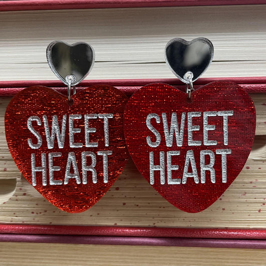 "Sweet Heart" Glitter Earrings