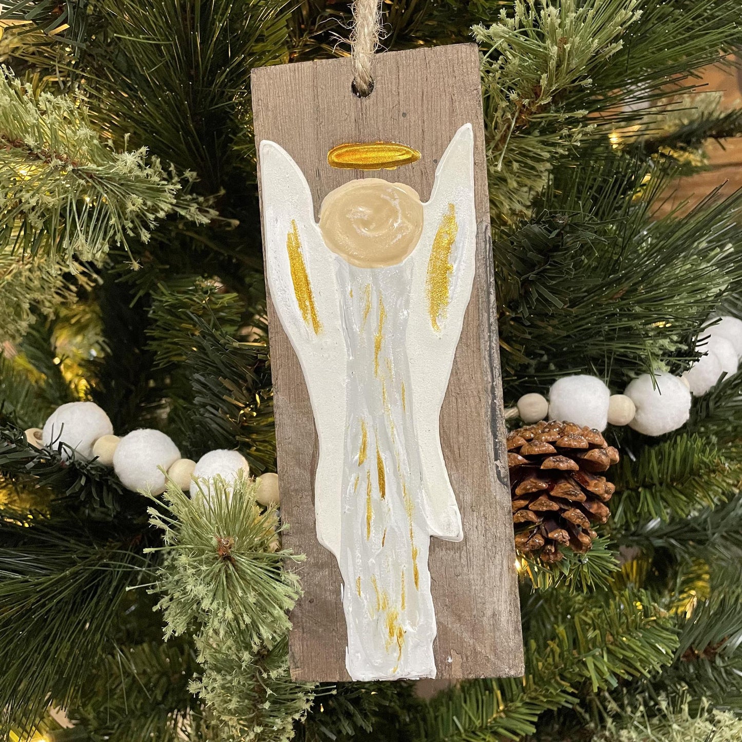 Angel Christmas Wooden Ornament- Mud Pie