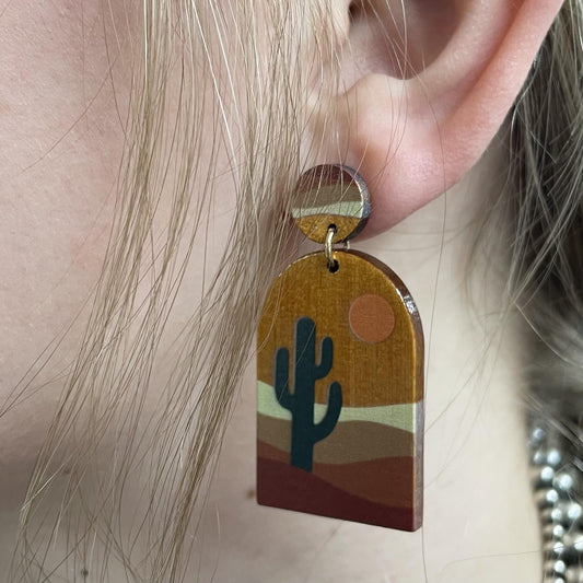 Wooden Desert Earrings- FC