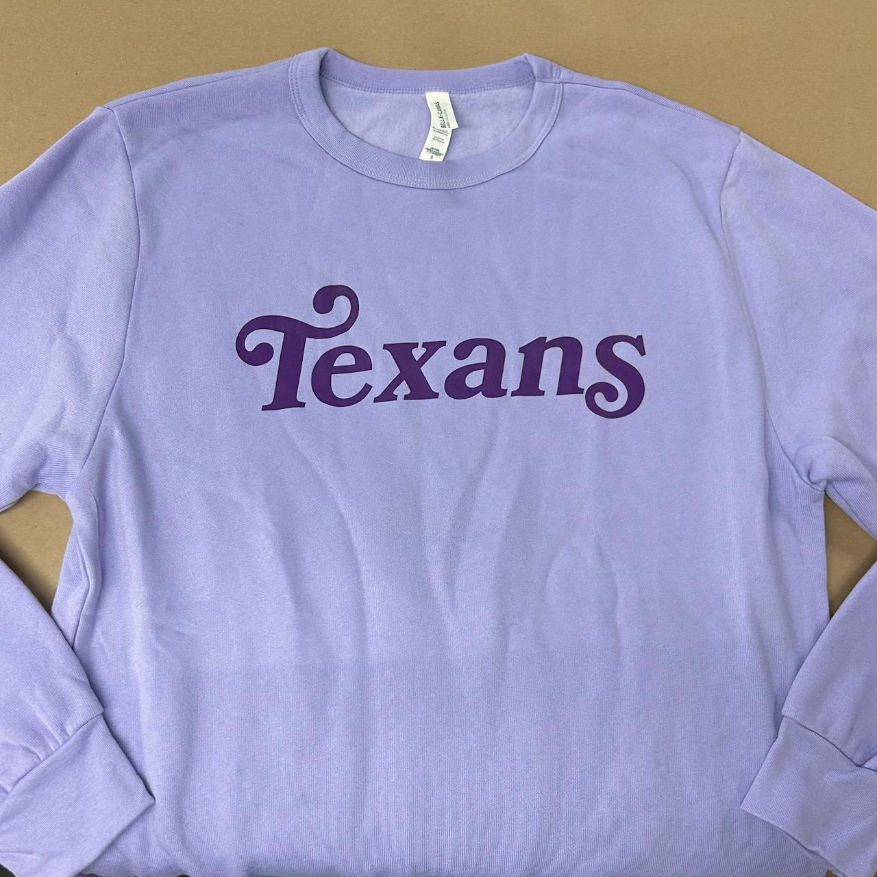 Purple & Purple Texans- Sweatshirt