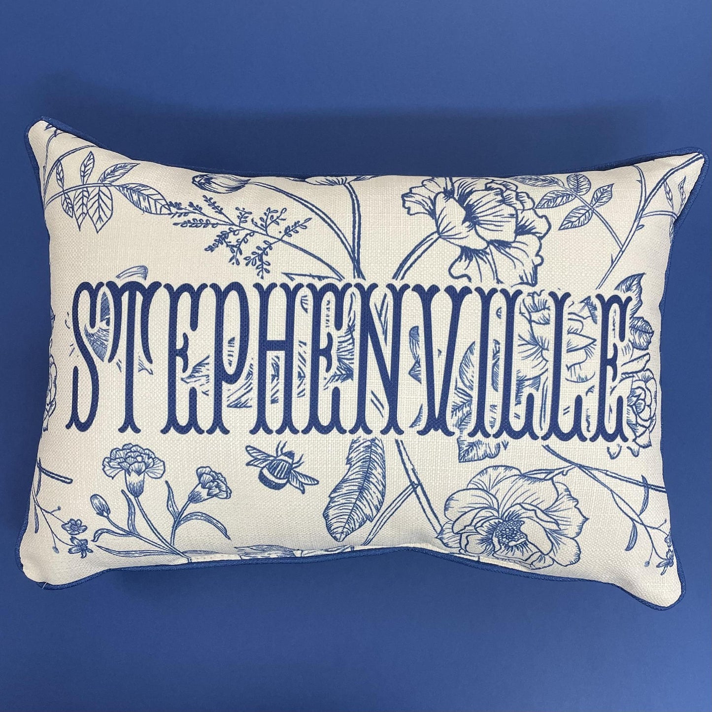 Blue Victorian Stephenville Pillow - Little Birdie